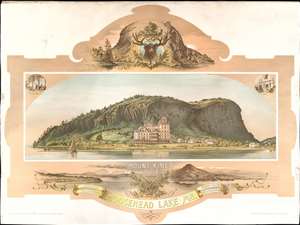 1886 Langerfeld View of Mount Kineo House, Moosehead Lake, Maine