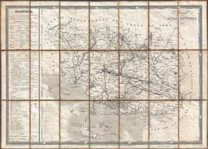 1833 Charle Map of the Dept. of Morbihan, Bretagne, France