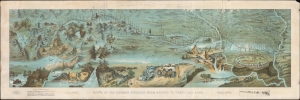 1899 Panoramic View Map 'Route of the Mormon Pioneers' (Utah, Wyoming)