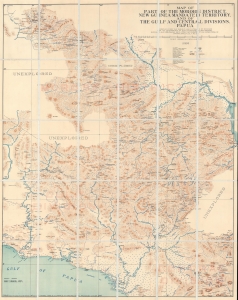 1935 Nason-Jones Map of Part of Papua New Guinea Marking Gold Deposits