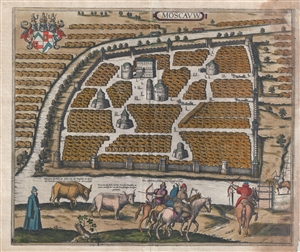 1657 Jansson View Map of Moscow, Russia