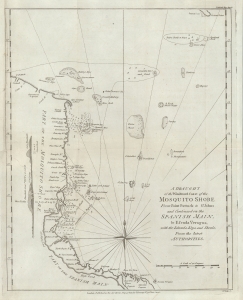 1785 Lodge Map of the Mosquito / Mosquitia (Nicaragua and Costa Rica)