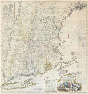 1774 Jefferys and Braddock Mead Map of New England (Most Inhabited Part)