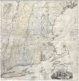 1774 Jefferys and Braddock Mead Map of New England (Most Inhabited Part)