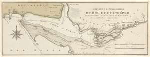 1788 Maire Map of the Mouth of the Dnieper River, Crimea (Ukraine)