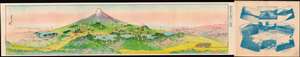 1927 Nihon Meisho Zuesha Map of the Five Lakes of Mt. Fuji