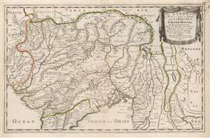 1654 Nicolas Sanson Map of the Mughal Empire and its Neighbors