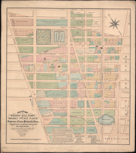 1867 Holmes Map of Murray Hill Farm, Midtown Manhattan, New York City