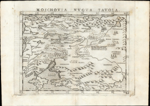 1561 Ruscelli / Gastaldi map of Muscovy