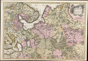 1709 Elizabeth Verseyl Visscher Map of Russia (Muscovy)