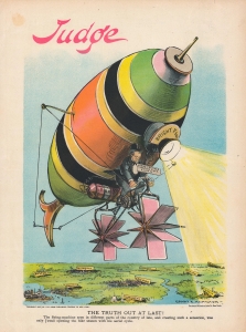 1897 Hamilton 'Judge' Cartoon of the Mystery Airship Panic