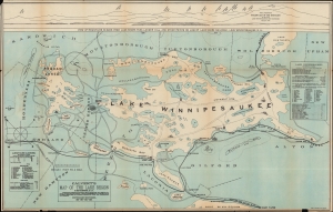 1896 Calvert Map of Lake Winnipesaukee and the Lakes Region, New Hampshire