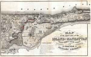 1868 Rogers Map of Manhattan, New York City (North of 86th St)