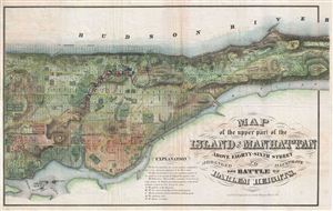 1868 Rogers Map of Manhattan, New York City (North of 86th St)