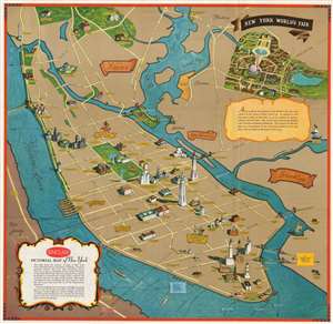 1939 Annand Pictorial Map of New York City and World's Fair