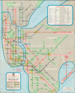 1961 Salomon Map of the New York City Subway System