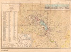 1938 Survey of India City Plan of Nainital, Uttarakhand