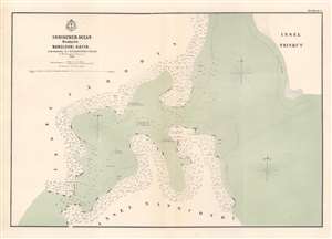 1858 Wüllerstorf-Urbair Map of Nangcovri Harbor, Indian Ocean, 'Novara' Expedition