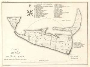 1785 Tardieu / Crevecoeur Map of Nantucket Island, Massachuysetts