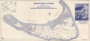 1938 New England Cartographers Map of Nantucket Island, Massachusetts
