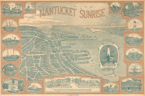 1984 Bryan-Royster Pictorial Map / View of Nantucket, Massachusetts