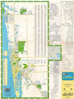 1974 Dolph Map Company City Plan or Map of Naples, Florida