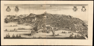 1704 Mortier / Blaeu Panorama of Naples