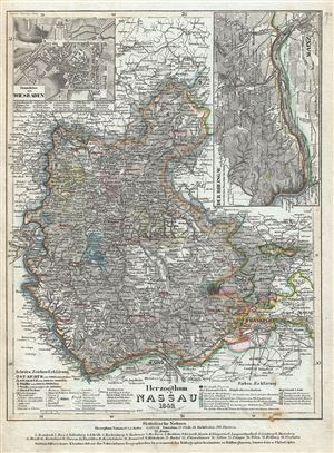 1849 Meyer Map of the Duchy of Nassau, Germany