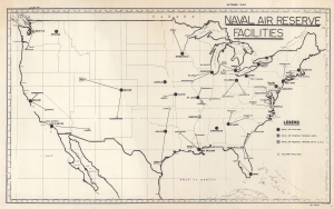 1948 U.S. Navy Hydrographic Map of United States Naval Air Reserve Bases