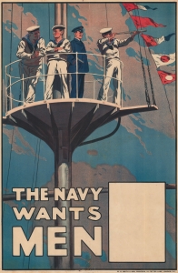 1915 British Admiralty World War I Recruiting Broadside
