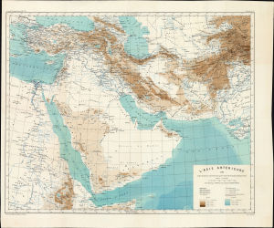 1883 Jacques Élisée Reclus Anarchist Map of the Middle East