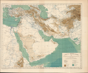 1883 Jacques Élisée Reclus Anarchist Map of the Middle East