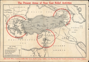 1922 Near East Relief Map of Turkey and the Middle East