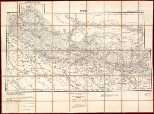 1892 Survey of India Map of Nepal, the Himalayas, Tibet