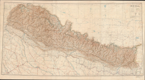 1934 Survey of India Map of Nepal (1st modern map of Nepal)