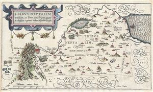 1590 Adrichem Map of the Naphtali Tribe, Israel (Golan Heights, Sea of Galilee)