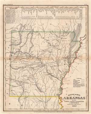 1845 Meyer Map of Arkansas