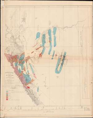 1869 Guillemin-Tarayre Proof-State Map of Nevada and the Comstock Lode