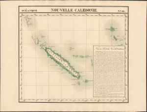 1827 Vandermaelen map of the New Caledonia and the Loyalty Islands