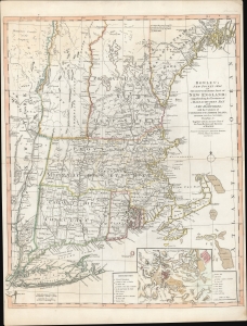 1776 Bowles Map of New England during the Revolutionary War
