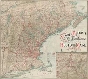 1911 Matthews-Northrup Map of the New England Summer Resorts