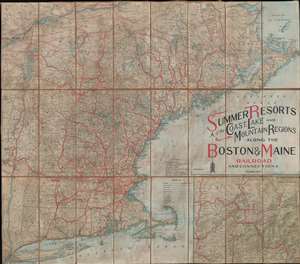 1913 Matthews-Northrup Map of New England Summer Resorts