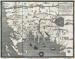 1826 / 1677 Pendleton / Foster Map of New England