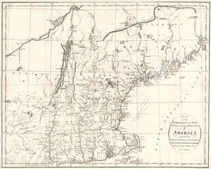 1795 John Russell Map of New England and Eastern New York
