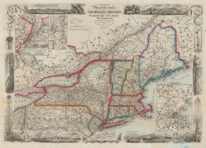 1850 Colton Map of New England and New York