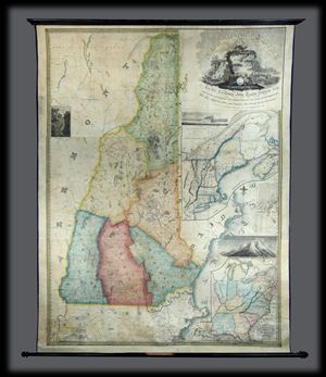 1816 Carrigain Wall Map of New Hampshire