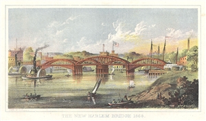 1868 Shannon View of New Harlem Bridge (Third Ave. Bridge), New York City