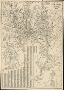 1919 Price and Lee City Map or Plan of New Haven, Connecticut