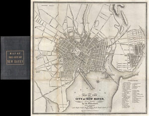 1852 Whiteford Map of New Haven, Connecticut (Yale)