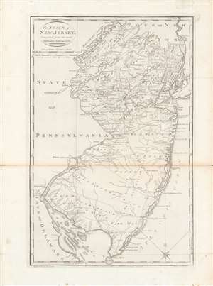 1796 Carey / Lewis Map of New Jersey